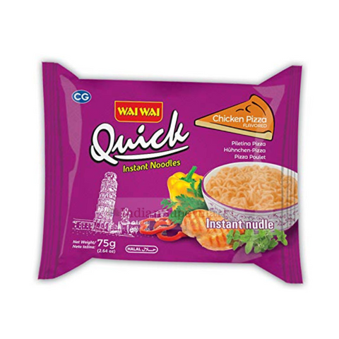 Wai Wai Quick Instant Noodles Chicken Pizza - indiansupermarkt