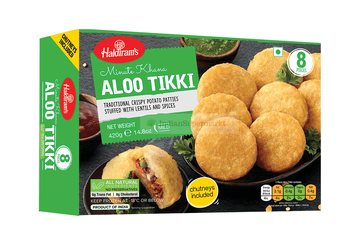 Haldiram Frozen Aloo Tikki Vegan- 8pcs (Delivery in Berlin)